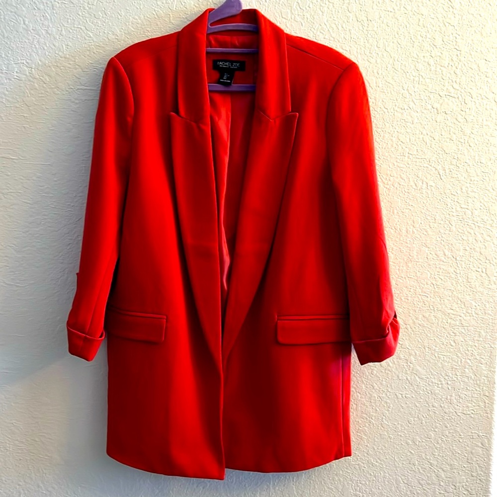 Womens Rachel Zoe blazer rust color